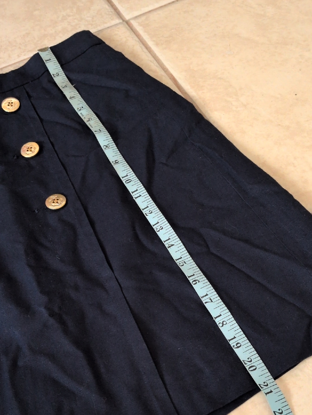 J. Crew Nautical Gold Buttons Skirt Size 12 - Picture 4 of 6